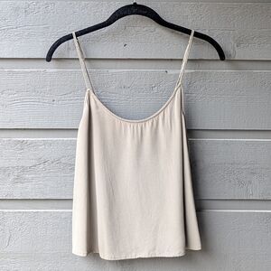 Kit & Ace Taupe Tan Silk Blend Cropped Tank Top Size 4
